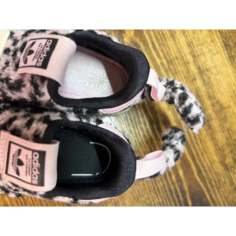 Adidas Pink And Black‎ Animal Print Sneakers Size 5K